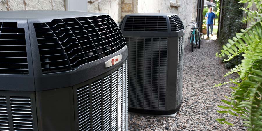 trane unit outside of home